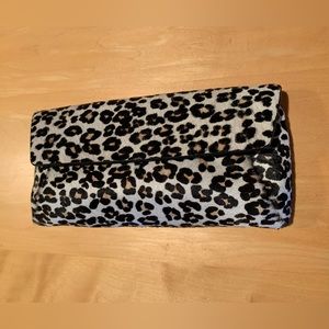 Ann Taylor Leopard Ponyhair Clutch
